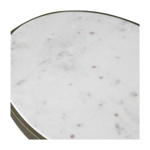 
                
                    Load image into Gallery viewer, Jessenia White Marble Accent Table - #shop_name Accent Table
                
            