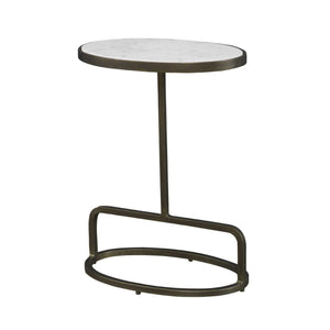 Jessenia White Marble Accent Table - #shop_name Accent Table