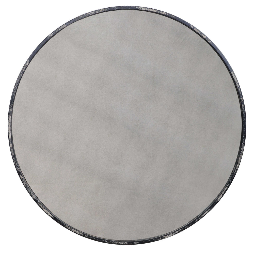 
                      
                        Junius Antique White Round Mirror - #shop_name Mirrors
                      
                    