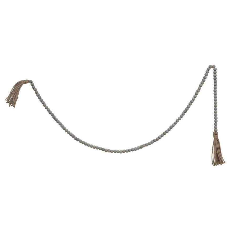 Jute Wood Bead Garland - #shop_name Wood Bead