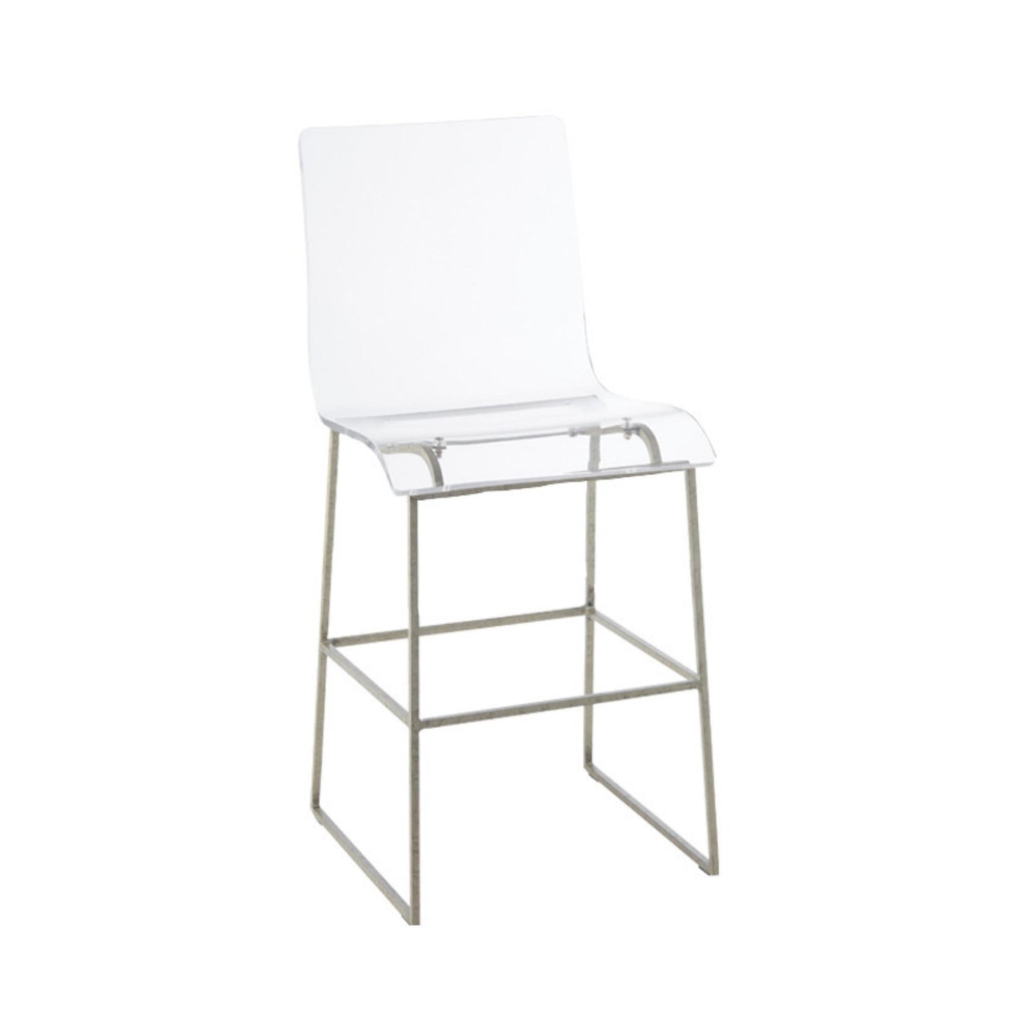 King Counter Height Stool - Silver – Outrageous Interiors and Design