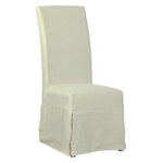Linen Floor Length Slip Covered Parsons Chair - #shop_name Chair