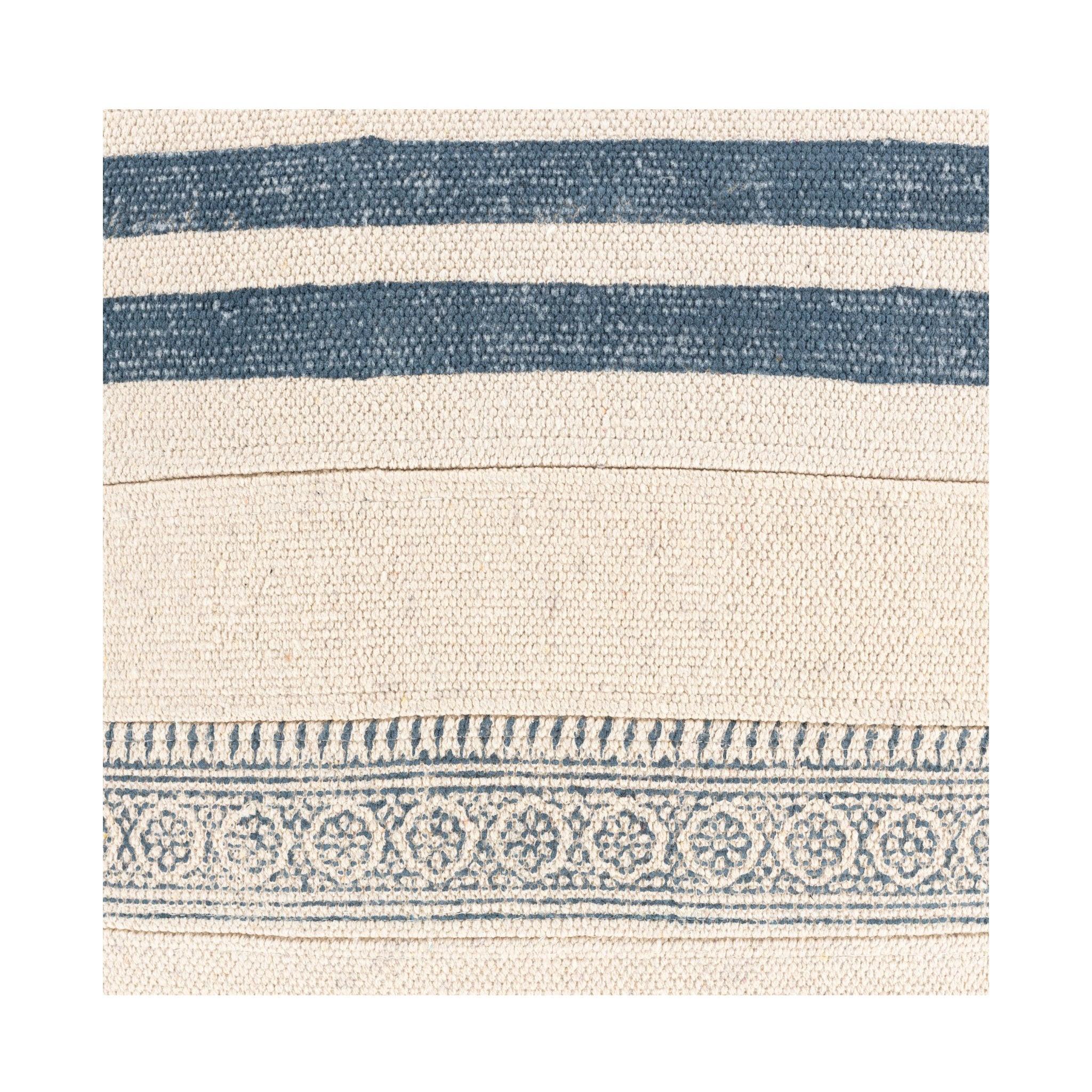 Lola Cream and Blue Pillow - Thumbnail 4