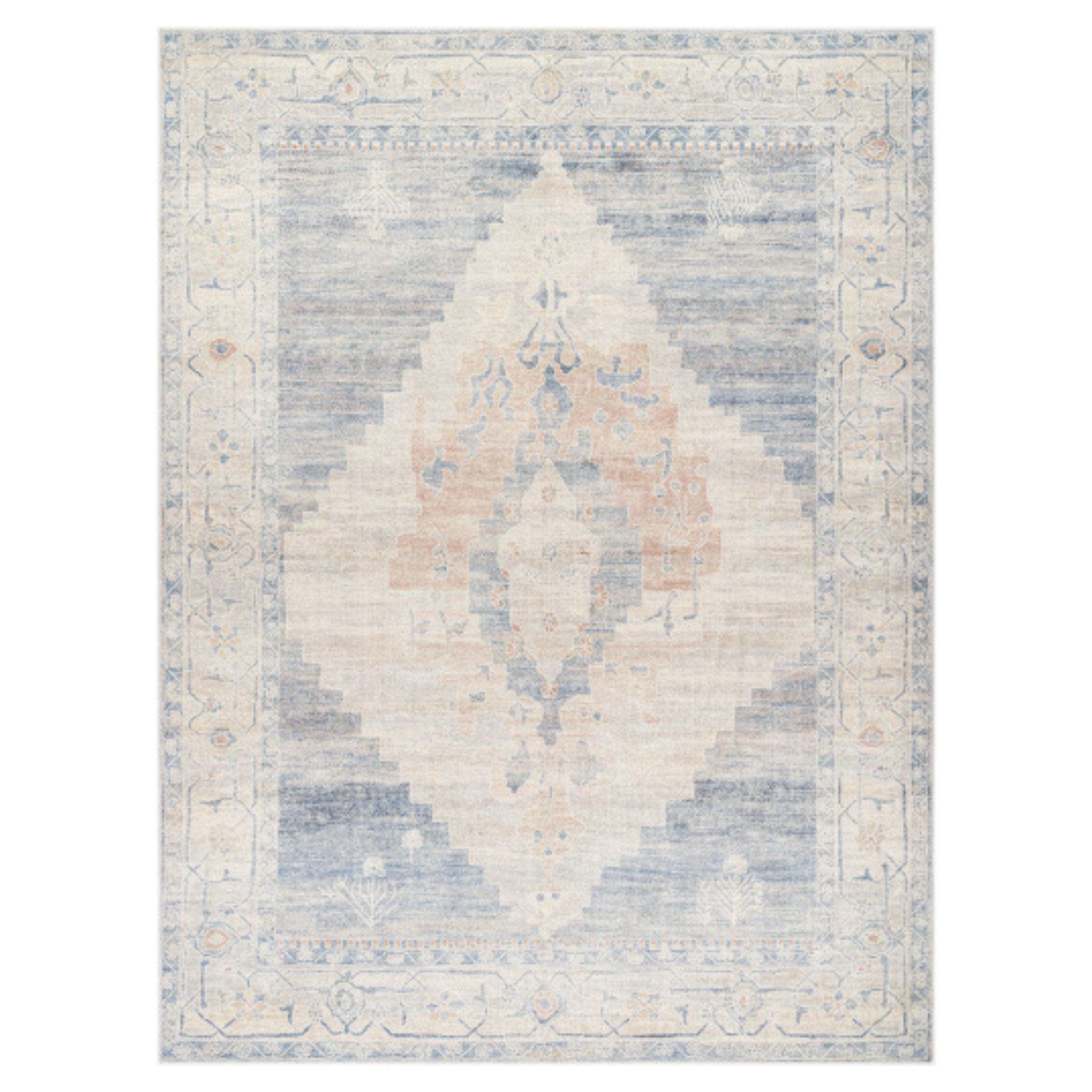Amber Roderick Rug Luca Amber, Denim, and Ivory 8' x 10' Rug – Outrageous Interiors and Design