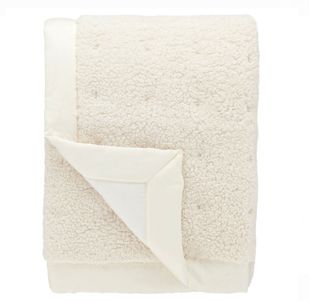 Marshmallow Fleece Ivory Puff Throw - #shop_name Throws