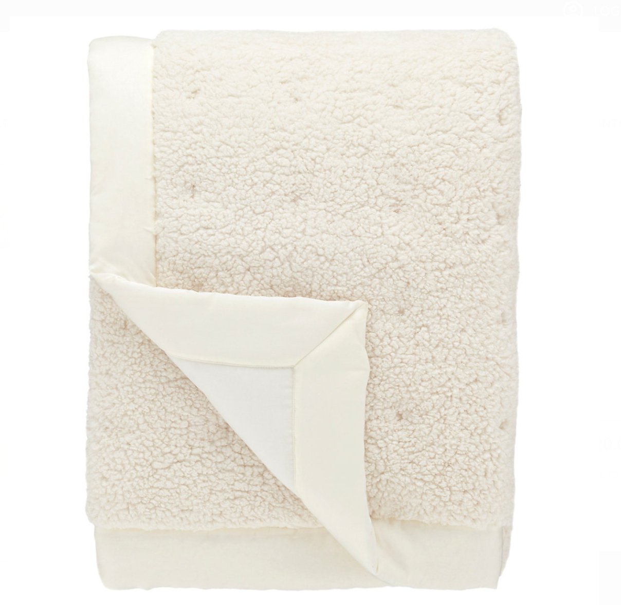 Marshmallow Fleece Ivory Puff Throw - #shop_name Throws