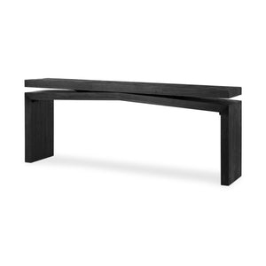 
                
                    Load image into Gallery viewer, Matthes Reclaimed Pine Console Table - Aged Black Pine - #shop_name Console Tables
                
            