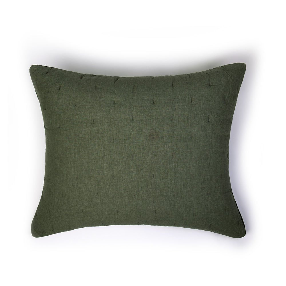 Mesa Linen & Velvet Kale Dutch Euro Sham - #shop_name Pillow