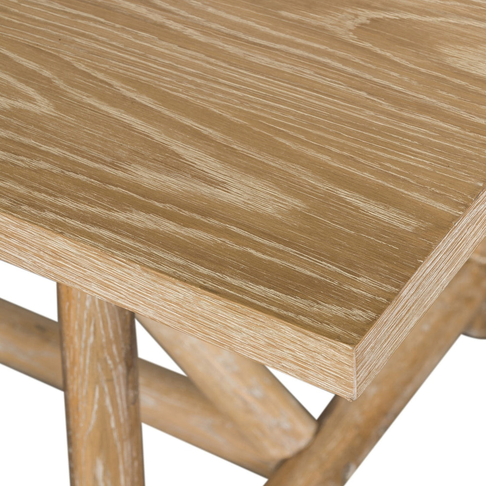 Mika Dining Table - Whitewashed Oak Veneer - #shop_name Dining & Kitchen Tables