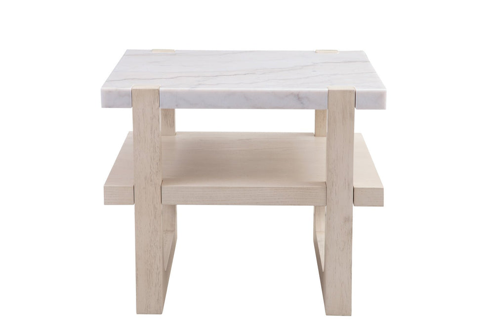 Newport White Rectangle End Table - #shop_name End Table