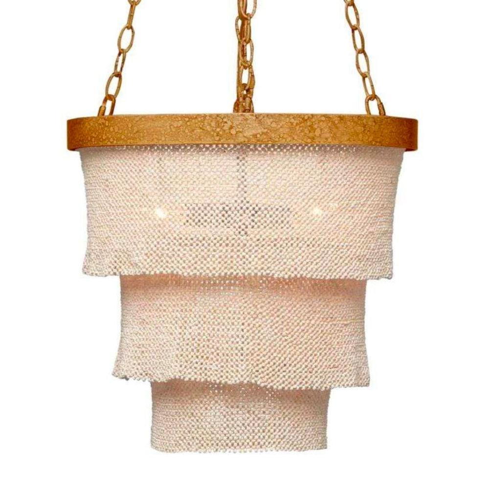 
                      
                        Patricia Round Chandelier, Natural Coco Beads Gold Metal - #shop_name Lighting
                      
                    