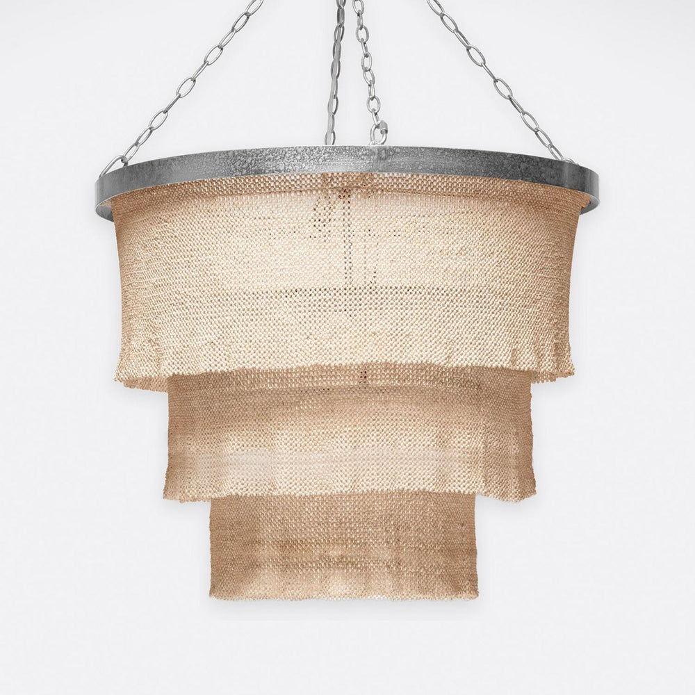 
                      
                        Patricia Round Chandelier, Natural Coco Beads Silver Metal - #shop_name Lighting
                      
                    