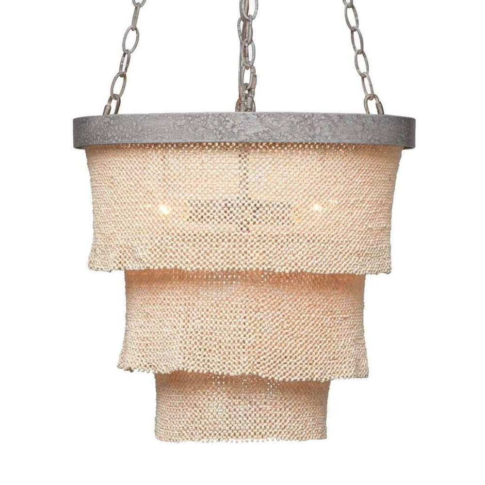 
                      
                        Patricia Round Chandelier, Natural Coco Beads Silver Metal - #shop_name Lighting
                      
                    