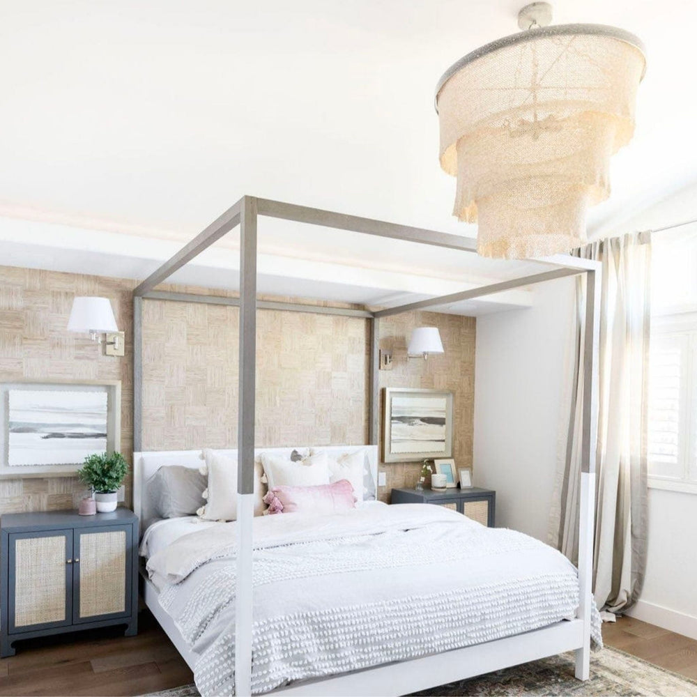 
                      
                        Patricia Round Chandelier, Natural Coco Beads Silver Metal - #shop_name Lighting
                      
                    