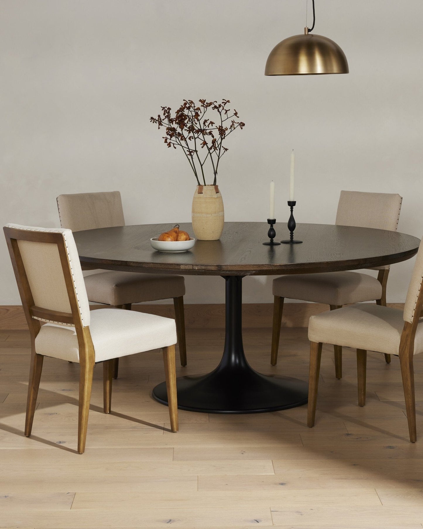 Powell Dining Table - English Brown Oak Veneer - #shop_name Dining & Kitchen Tables