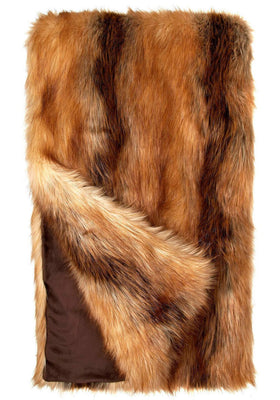 Red Fox Faux Fur Throws