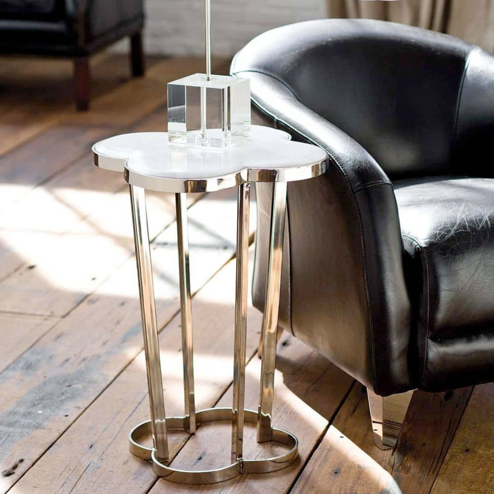 
                      
                        Regina Andrew Clover Table, Polished Nickel - #shop_name Accent Table
                      
                    
