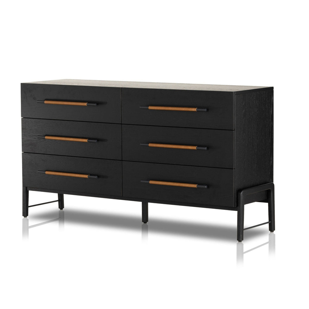 Rosedale 6 Drawer Dresser - Ebony Oak Veneer - #shop_name Dressers & Chests