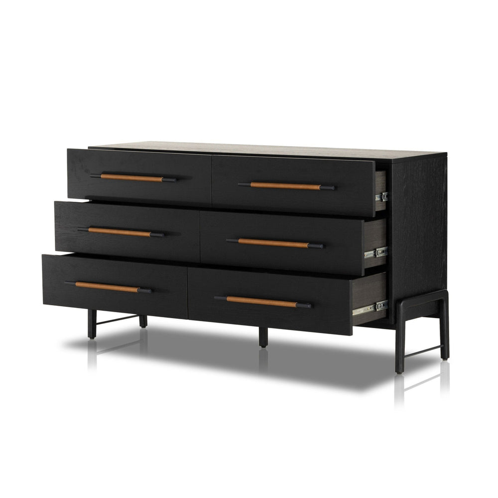 Rosedale 6 Drawer Dresser - Ebony Oak Veneer - #shop_name Dressers & Chests
