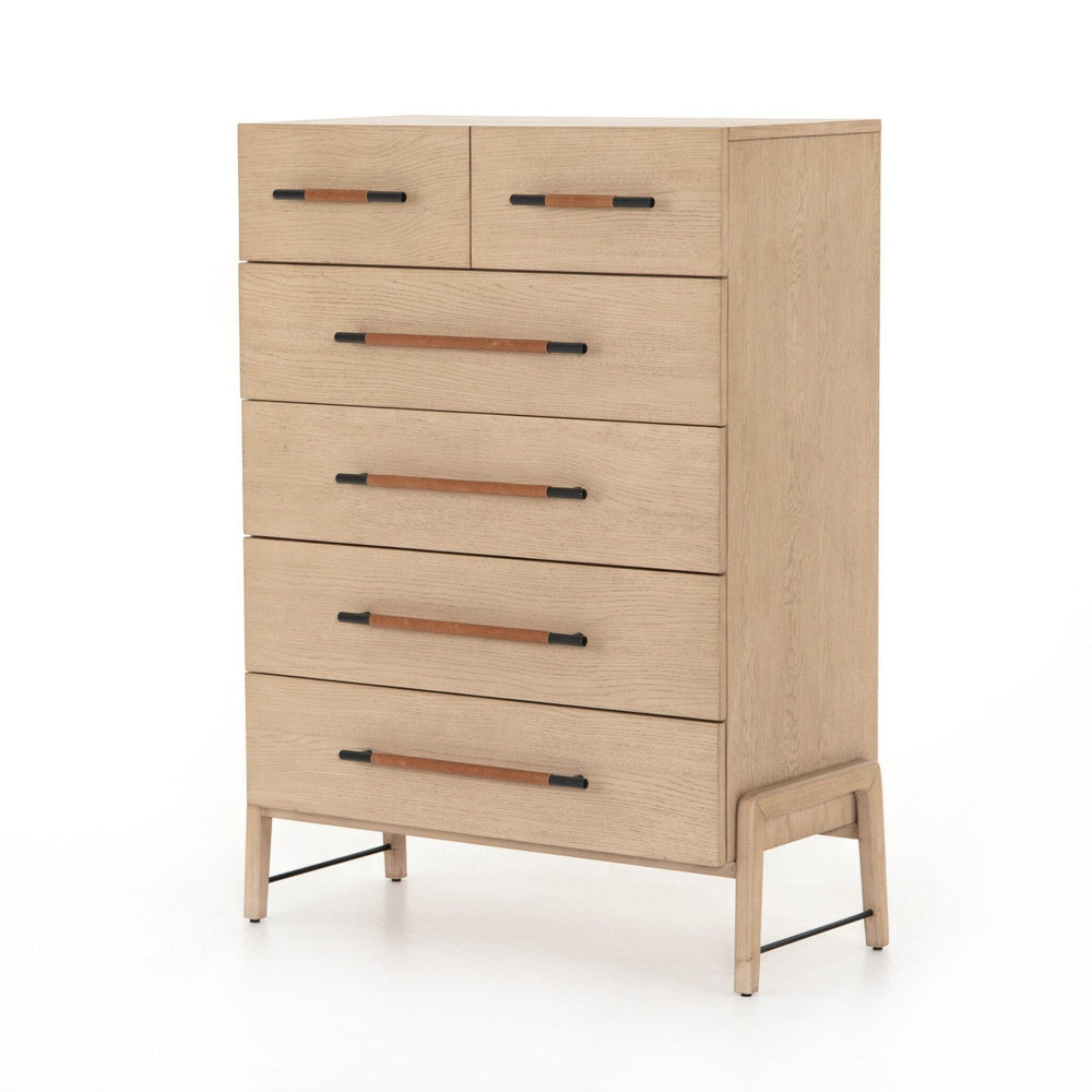
                
                    Load image into Gallery viewer, Rosedale 6 Drawer Tall Dresser - Yucca Oak Veneer - #shop_name Dressers &amp;amp; Chests
                
            