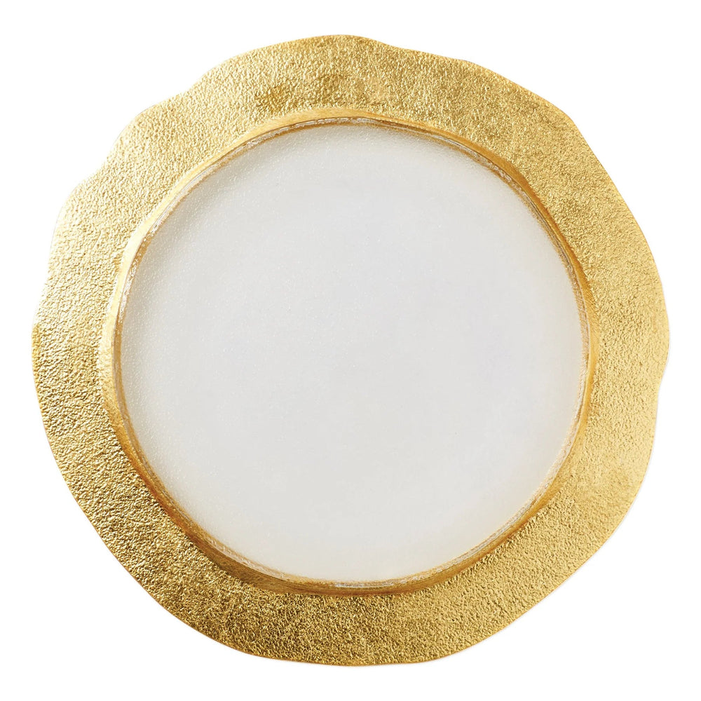 RUFOLO GLASS GOLD ORGANIC SERVICE PLATE/CHARGER - #shop_name