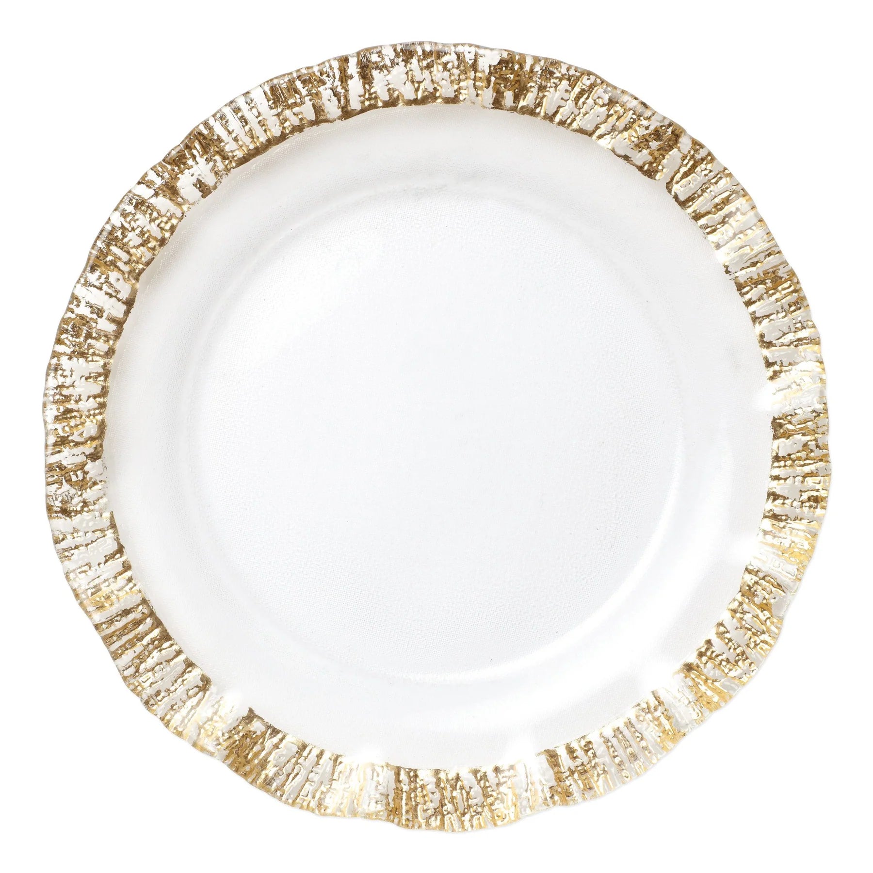 Rufolo Glass Gold Organic Service Plate/Charger