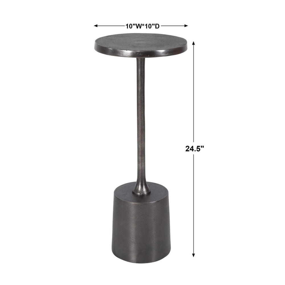 Sanaga Drink Table, Nickel - #shop_name Accent Table