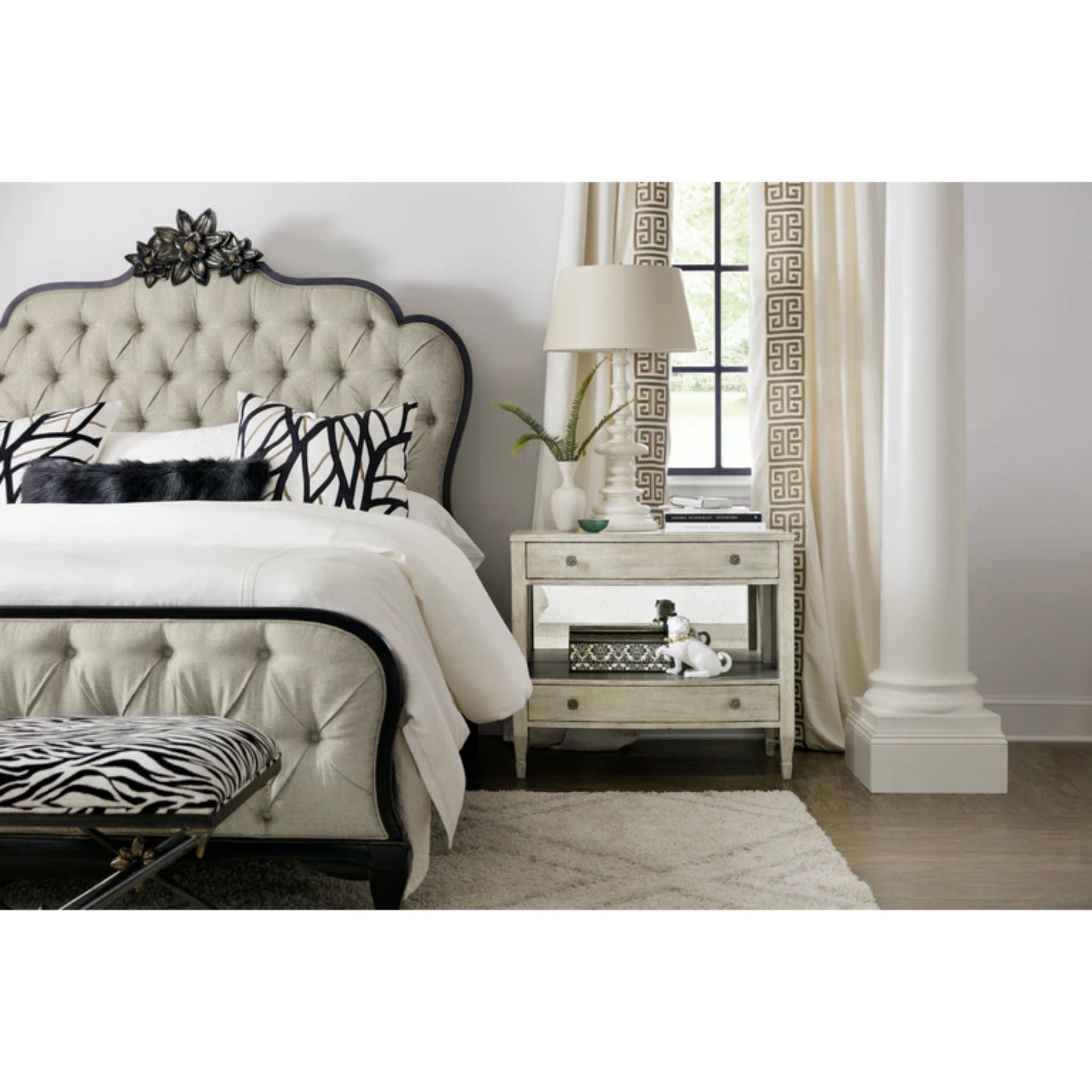 Sanctuary Gemme Two-Drawer Nightstand - Thumbnail 4