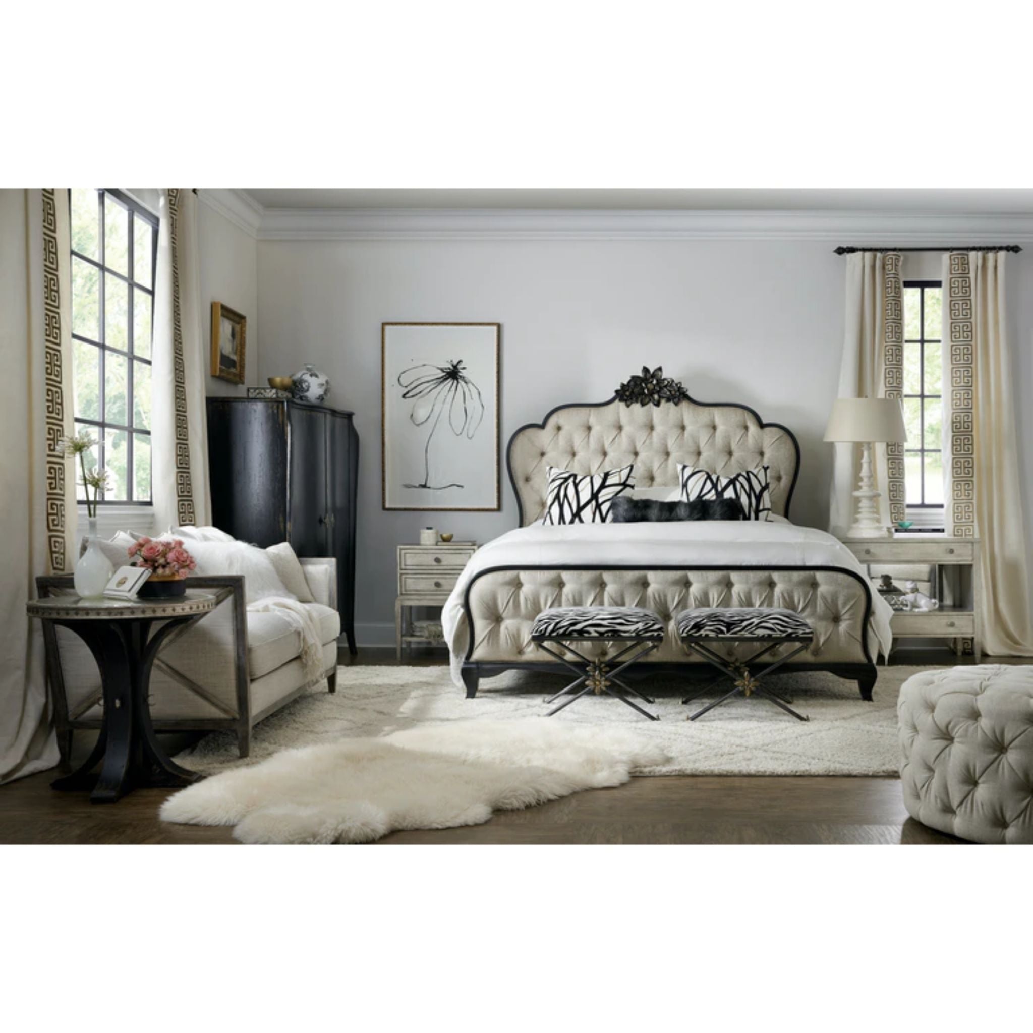 Sanctuary Gemme Two-Drawer Nightstand - Thumbnail 3