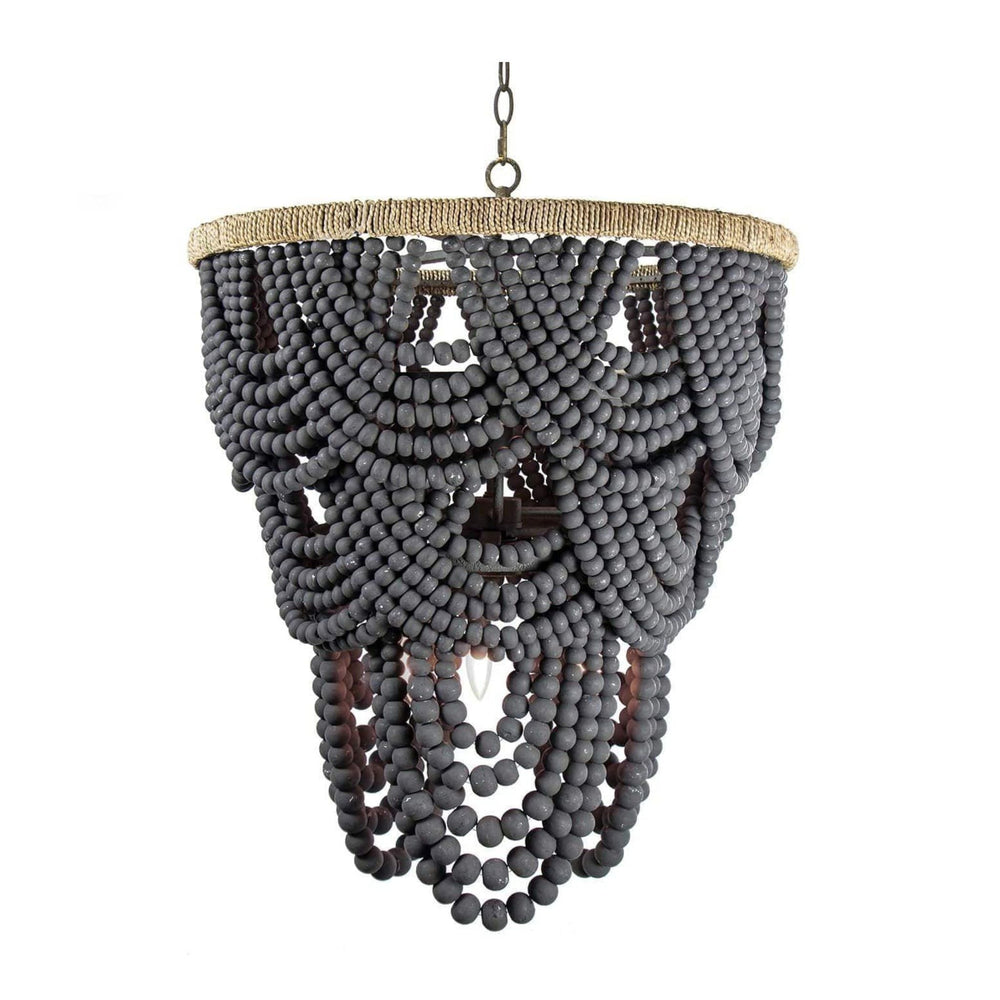 Southern Living Lorelei Wood Bead Chandelier - #shop_name Lighting