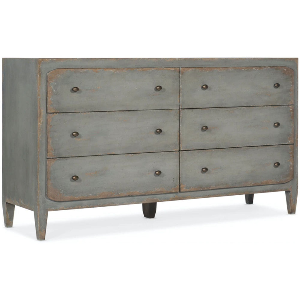 Speckled Gray Six Drawer Dresser - #shop_name Chest