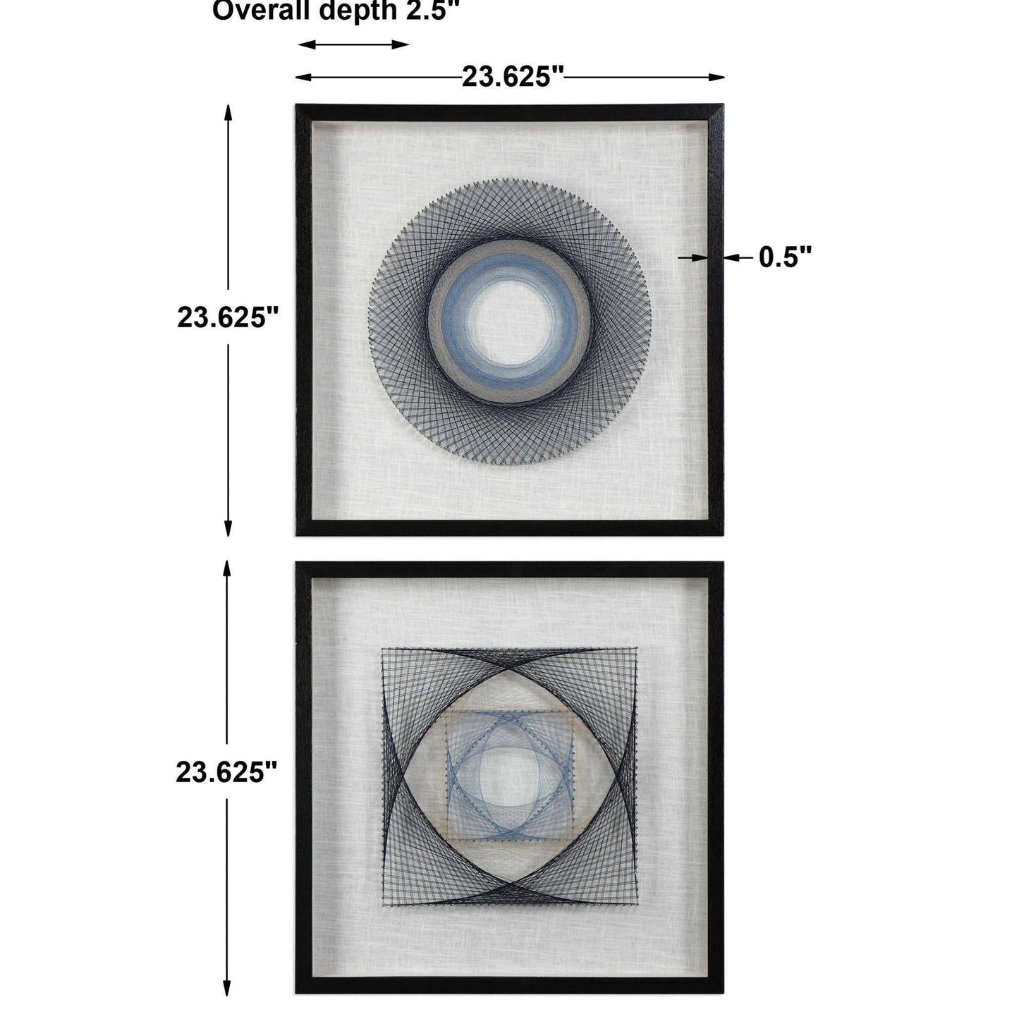 String Duet Shadow Boxes, S/2 - #shop_name Decor