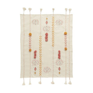 
                
                    Load image into Gallery viewer, Tassels and Applique Throw - #shop_name Throws
                
            
