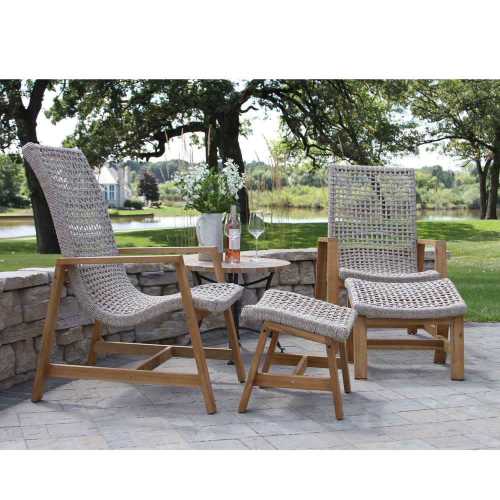 
                      
                        Teak & Rope Basket Loungers (Sold as Pair) - #shop_name Outdoor Chair
                      
                    