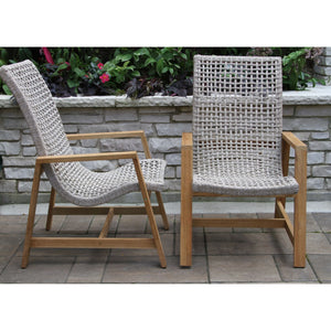 
                
                    Load image into Gallery viewer, Teak &amp;amp; Rope Basket Loungers (Sold as Pair) - #shop_name Outdoor Chair
                
            