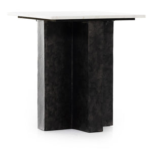 
                
                    Load image into Gallery viewer, Terrell End Table - Polished White Marble - #shop_name Side &amp;amp; End Tables
                
            