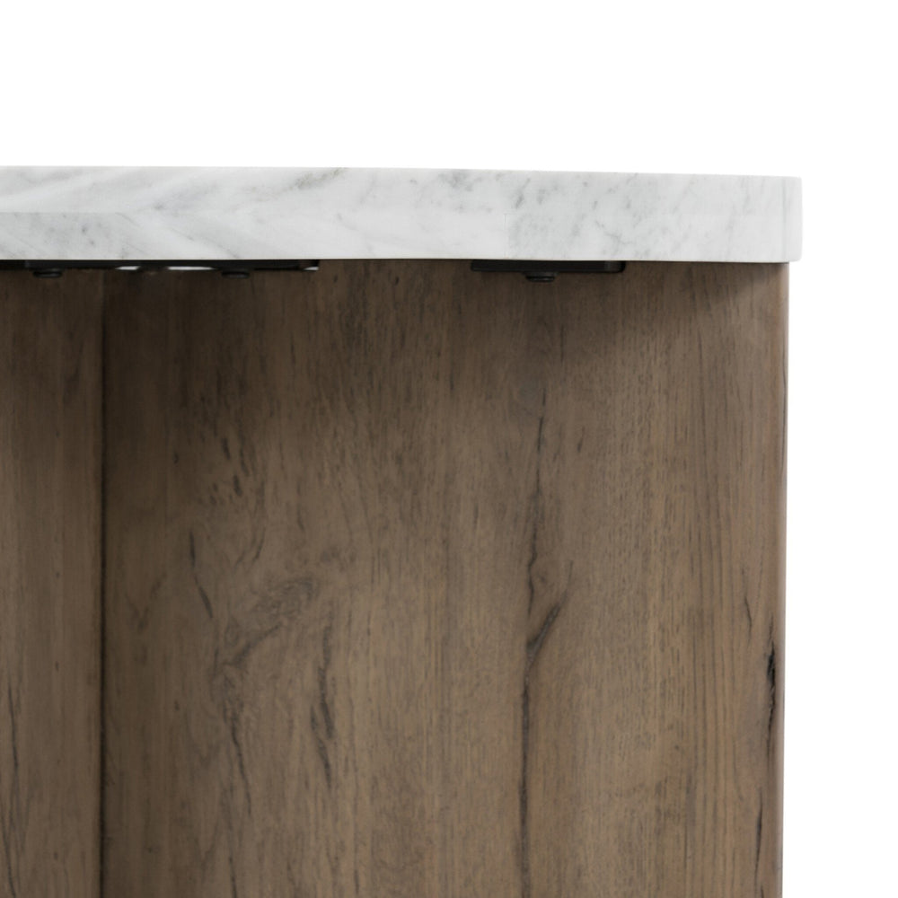Toli End Table - Italian White Marble - #shop_name Side & End Tables