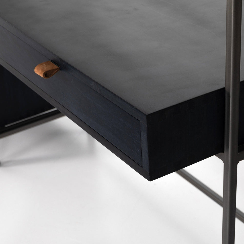 
                      
                        Trey Modular Wall Desk W/ 2 Bookcases - Black Wash Poplar - #shop_name Desks
                      
                    