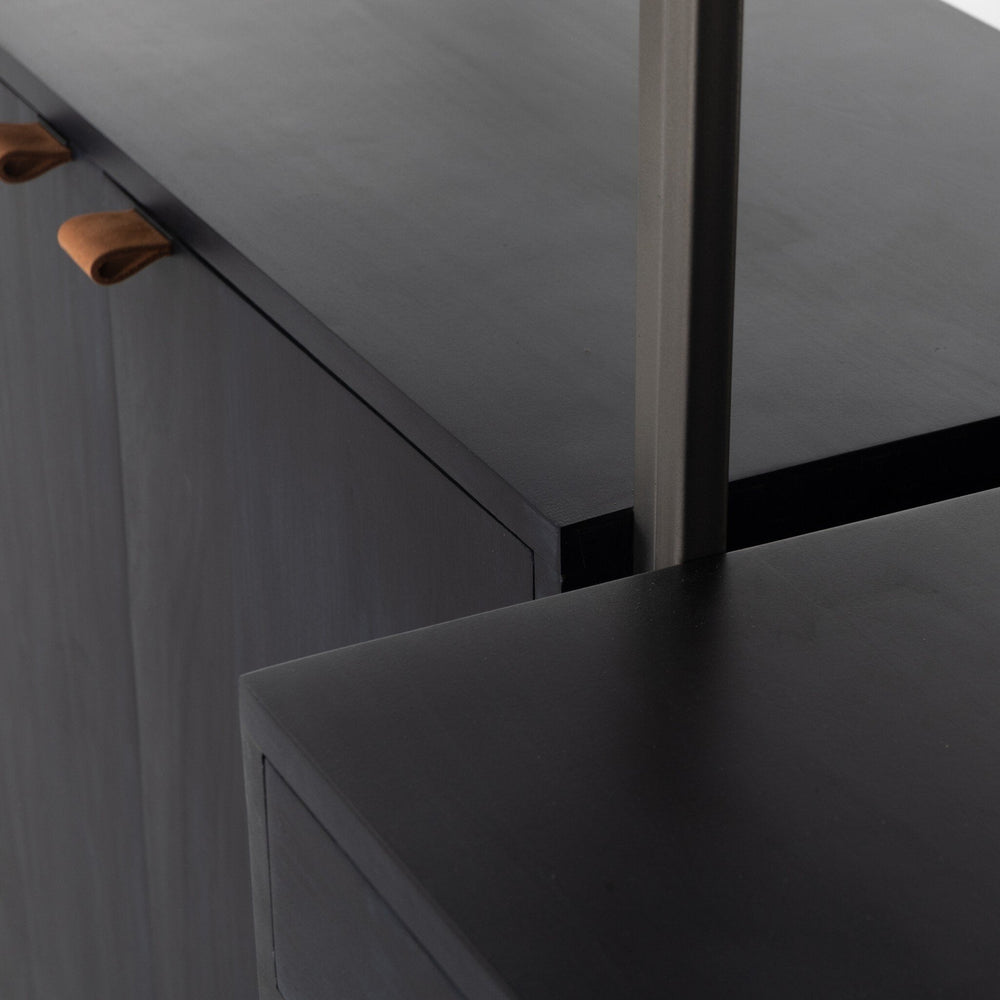 
                      
                        Trey Modular Wall Desk W/ 2 Bookcases - Black Wash Poplar - #shop_name Desks
                      
                    
