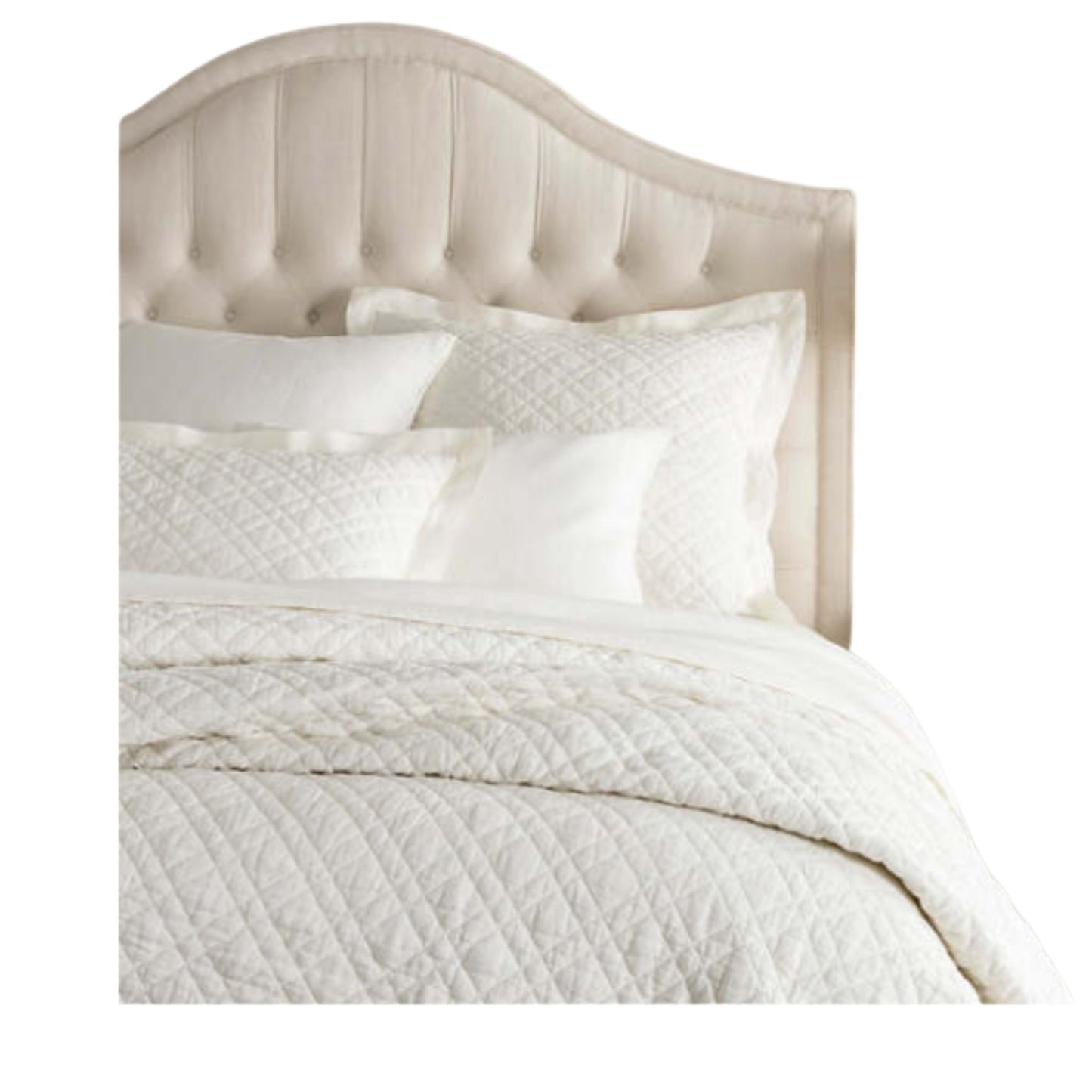 Washed Linen Ivory Quilt - #shop_name Bedding