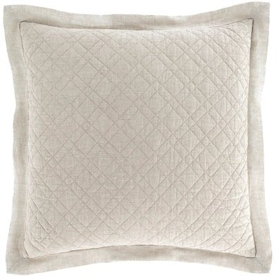 Washed Linen Quilted Euro Sham - #shop_name Pillow