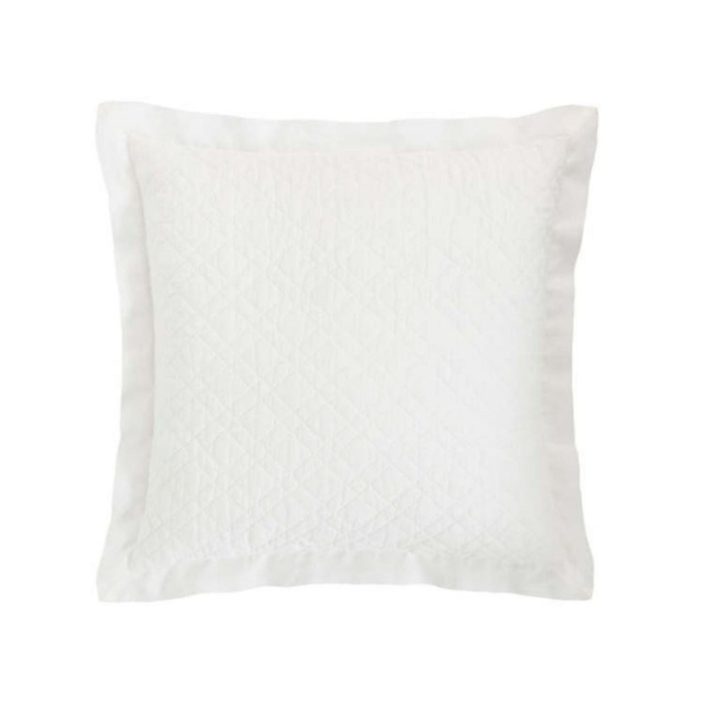 Washed Linen Quilted Euro Sham - #shop_name Pillow