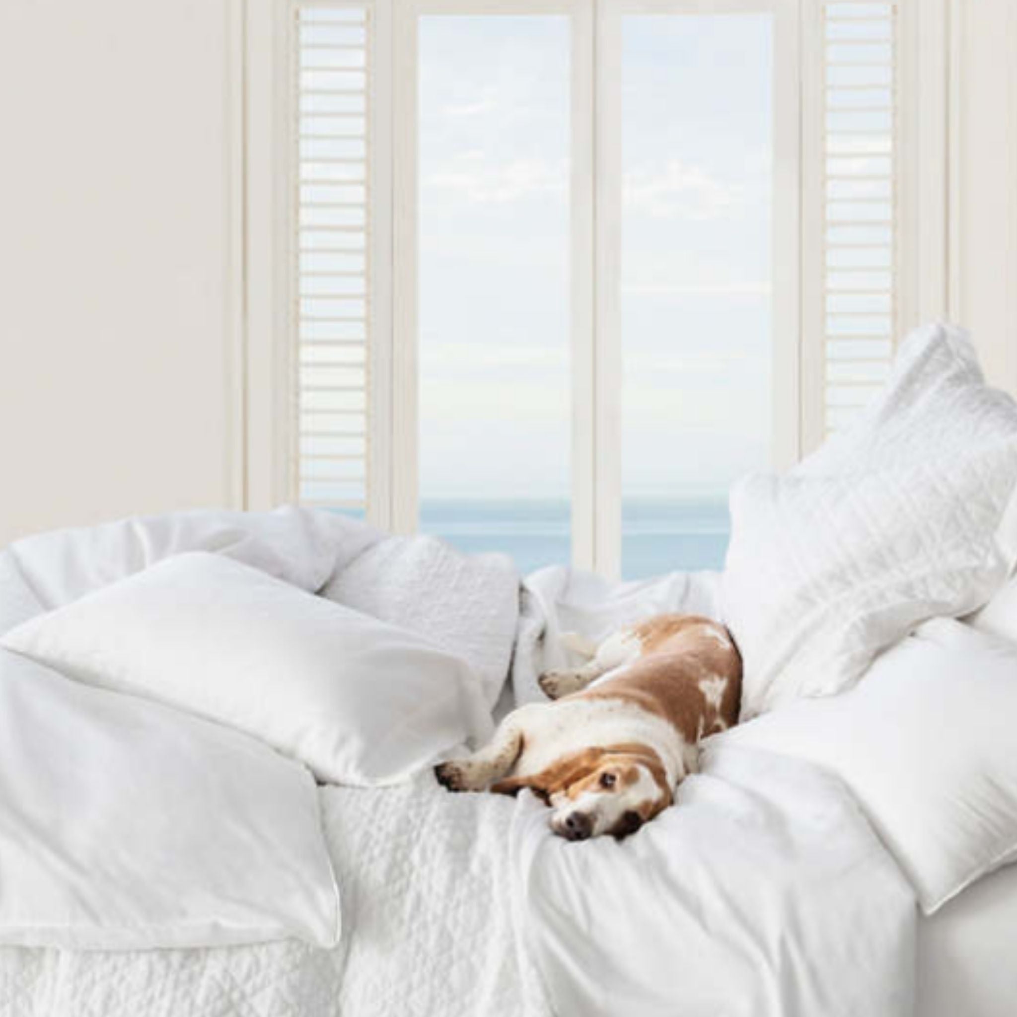 White Washed Linen Quilt - Thumbnail 2